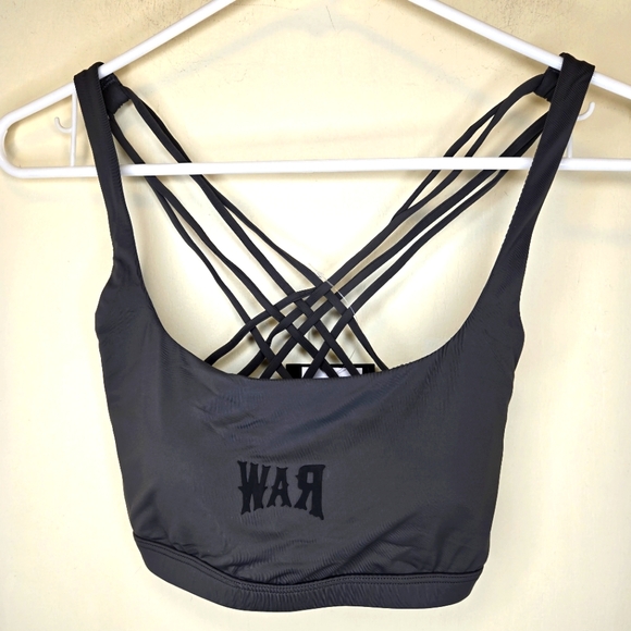 RawGear Other - Nwt RawGear war sports bra gray with black writing